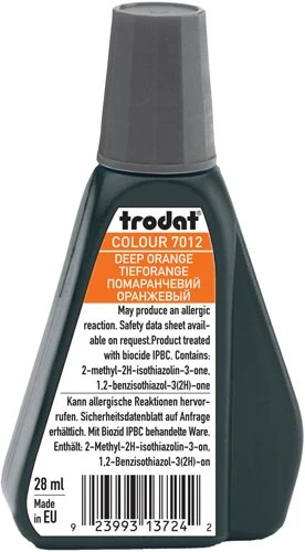ΜΕΛΑΝΙ TRODAT 7012 DEEP ORANGE 28ml ΓΙΑ ΤΑΜΠΟΝ ΣΦΡΑΓΙΔΩΝ