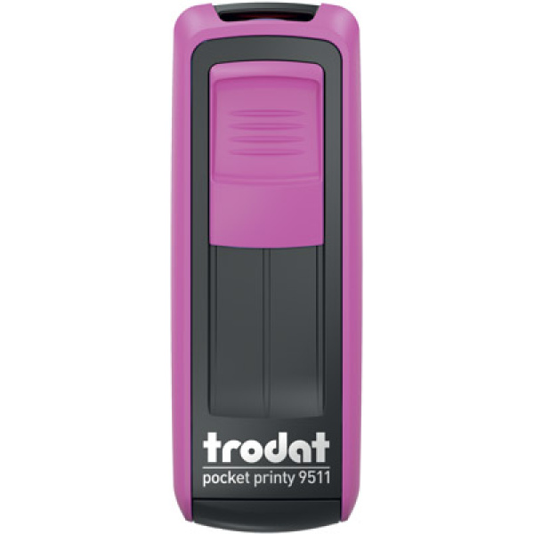 Σφραγίδα Trodat Pocket Printy 9511 Τσέπης Φούξια για κατασκευή σφραγίδας έως 3ων γραμμών κειμένου.