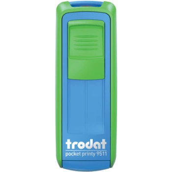 Σφραγίδα Trodat Pocket Printy 9511 Τσέπης Πράσινη - Μπλε για κατασκευή σφραγίδας έως 3ων γραμμών κειμένου.