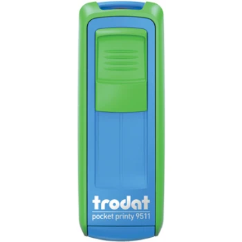 Σφραγίδα Trodat Pocket Printy 9511 Τσέπης Πράσινη - Μπλε για κατασκευή σφραγίδας έως 3ων γραμμών κειμένου.