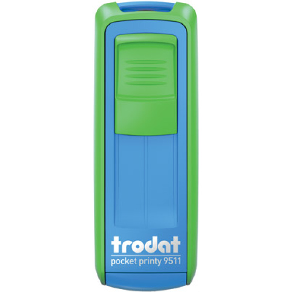 Σφραγίδα Trodat Pocket Printy 9511 Τσέπης Πράσινη - Μπλε για κατασκευή σφραγίδας έως 3ων γραμμών κειμένου.