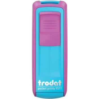 Σφραγίδα Trodat Pocket Printy 9511 Τσέπης Φούξια - Τυρκουάζ για κατασκευή σφραγίδας έως 3ων γραμμών κειμένου.
