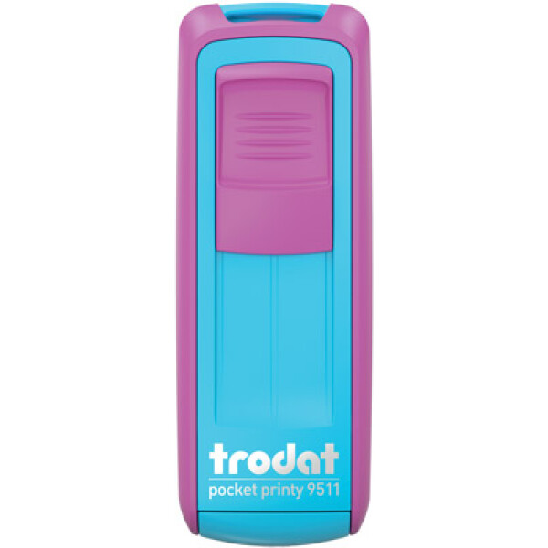 Σφραγίδα Trodat Pocket Printy 9511 Τσέπης Φούξια - Τυρκουάζ για κατασκευή σφραγίδας έως 3ων γραμμών κειμένου.