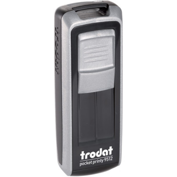 Σφραγίδα Trodat Pocket Printy 9512 Τσέπης Ασημί για κατασκευή σφραγίδας έως 5 γραμμών κειμένου.