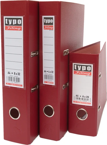 Κλασέρ Μπορντό Typo 8x32cm Πλαστικό PP με μηχανισμό 2 κρίκων